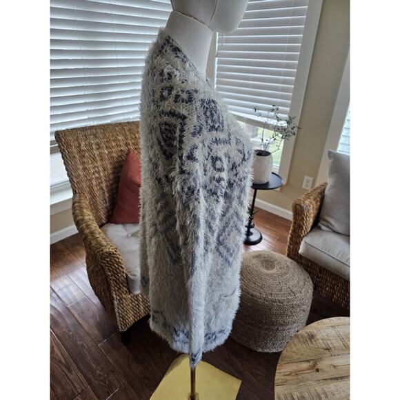 Eddie Bauer Aztec Cardigan Duster Women’s Size M Tribal Southwestern Cabin - Picture 3 of 10